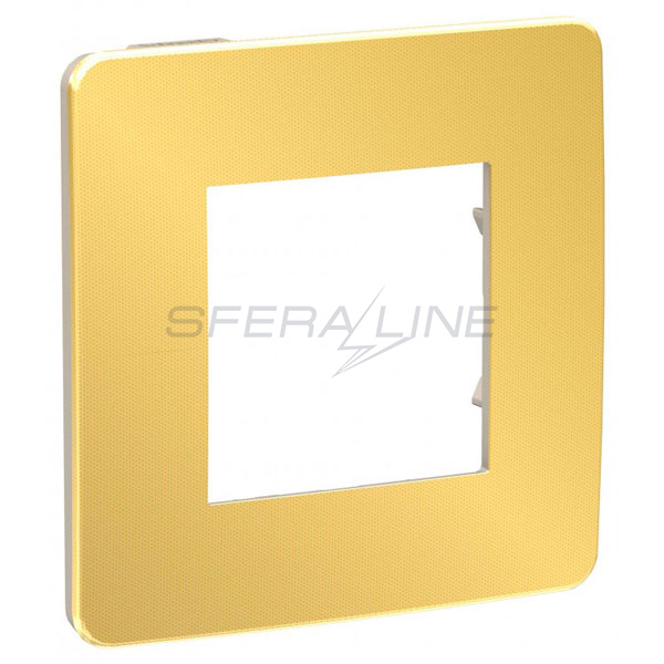 Рамка 1-постовая, золото/беж, Unica Studio Color, Schneider Electric